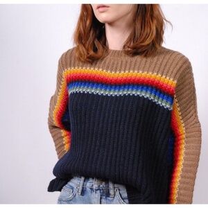 Xirena Simone Apres Ski Alpaca Knit Rainbow Sweater